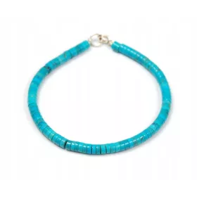  Natürliches TÜRKIS-Armband, 4 mm große Arizona-Platten
