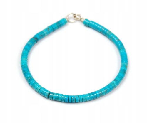 Natürliches TÜRKIS-Armband, 4 mm große Arizona-Platten