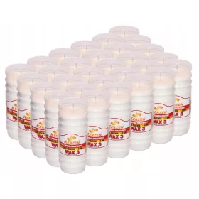 KERZENWACHS 3 Paraffinkerzeneinsätze 72h 30 Stk