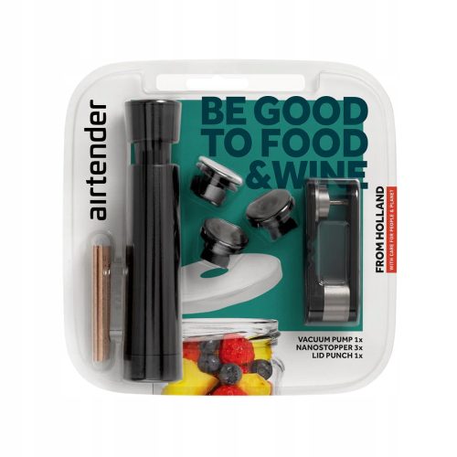 Lebensmittelbehälter Airtender für Gläser, Vakuumverpackung, biosparend, AT9432, Geschenk