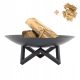  Feuerstelle 60cm 3mm Schwarz Rahmen Grill Lagerfeuer