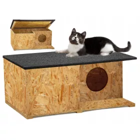    Florazoo Katzenhaus, Brauntöne, rechteckig, 59,5 cm x 37 cm