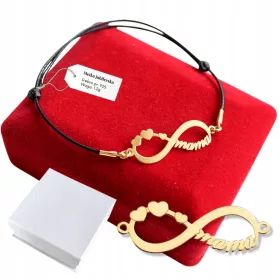  Gold MAMA Armband an einer roten Schnur 925