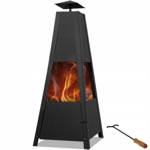 Feuerstellen für den Garten Wideshop ART-2091 Gartenfeuerstelle 35x102 cm schwarz