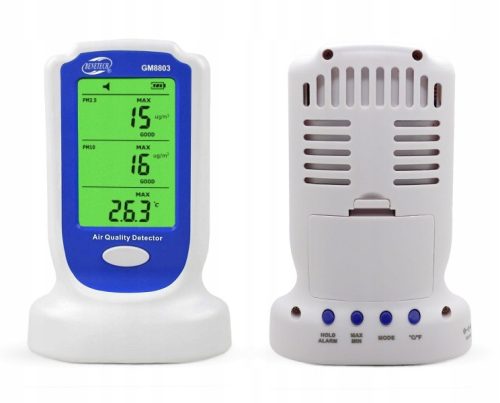 Sensoren für ein Smart Home Benetech GM Smog, Temperatur- und Feuchtigkeitssensor, akustischer Alarm, Lichtalarm, Display