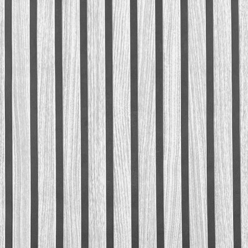 Tapete 3D-Lamellen, holzähnliches Paneel, Schwarzgrau