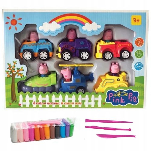  PEPPA PIG FAHRZEUGE SET FIGUREN + AUTOS 6 STÜCK BEWEGLICHE AUTOS