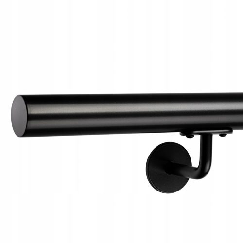 LIMBRAM Schwarzes rundes Wand-Treppengeländer