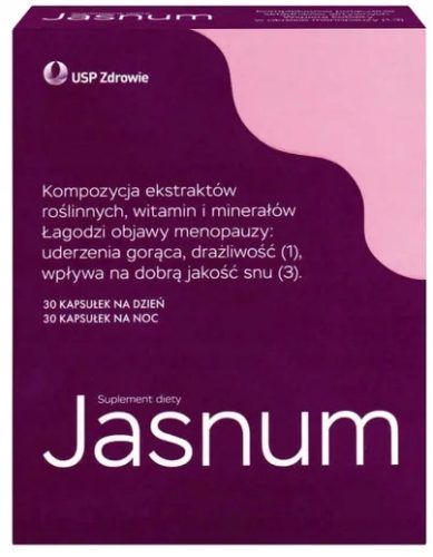Jasnum Menopause Unterstützung - 60 Kapseln für Tag und Nacht