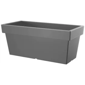    Prosperplast Blumentopf 79,2 cm x 35,2 x 33,4 cm, Kunststoff in Grau- und Silbertönen