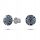  Ohrstecker aus 925er Silber, venezianisches Muranoglas