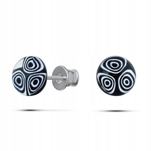  Ohrstecker aus 925er Silber, venezianisches Muranoglas
