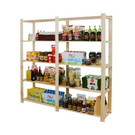    Wamar Lagerregal aus Holz, 170 x 170 x 28 cm, max. 40 kg pro Regal