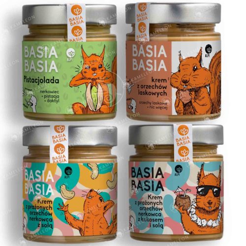 Basia Basia Nussbutter & Cashew Set - 4 Stück ohne Zuckerzusatz