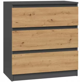  TopEshop Malwa Kommode 70 x 40 x 75cm Anthrazit matt