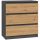  TopEshop Malwa Kommode 70 x 40 x 75cm Anthrazit matt
