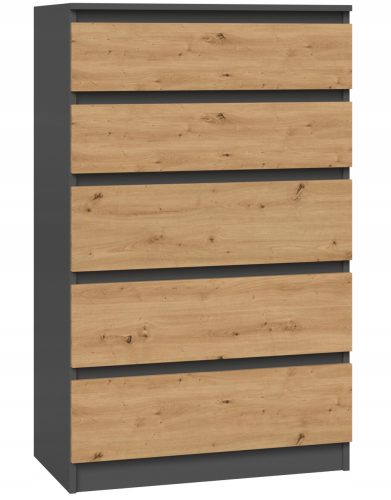  TopEshop Kommode 9789085421030 70 x 40 x 109,5cm Anthrazit matt