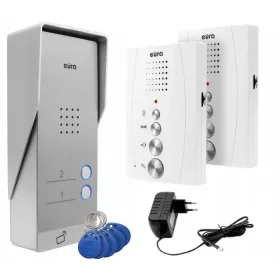 Eura ADP-62A3 Zweifamilien-Gegensprechanlage, weiß