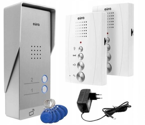 Eura ADP-62A3 Zweifamilien-Gegensprechanlage, weiß