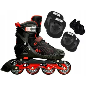  VERSTELLBARE INLINE-SKATES + PROTEKTOREN 30-33