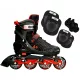  VERSTELLBARE INLINE-SKATES + PROTEKTOREN 30-33
