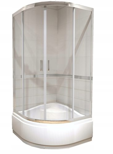 Sanplast KP4/TX4b-90-S sbW0 Duschkabine mit Schiebetüren 90 x 90 cm