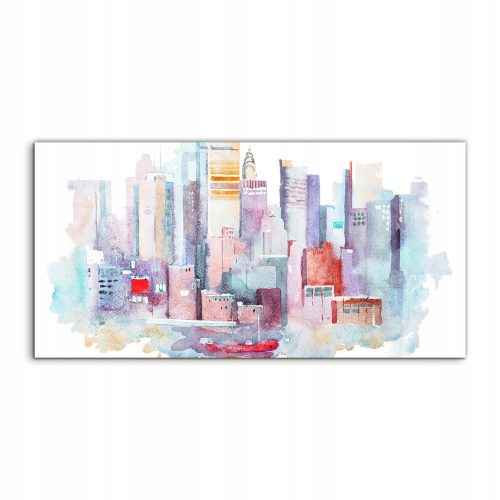 Bilder an der Wand Foto auf dem Fotogemälde Aquarelle New York 100x50