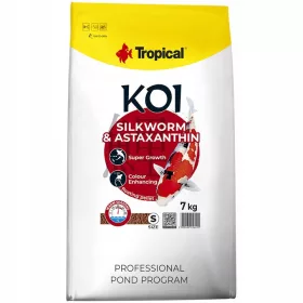    Tropisches Koi-Seidenraupen- und Astaxanthin-Fischfutter, 7 kg