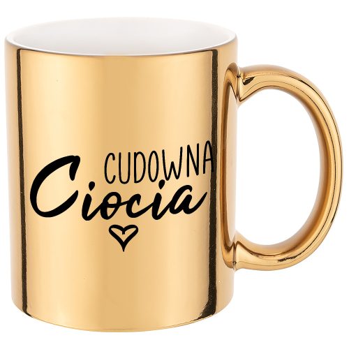 Tassen GLÄNZENDE GOLDBECHER Geschenkkeramik 300 ml