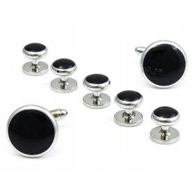  Silberne Smokingnadeln und Knöpfe – Set H16