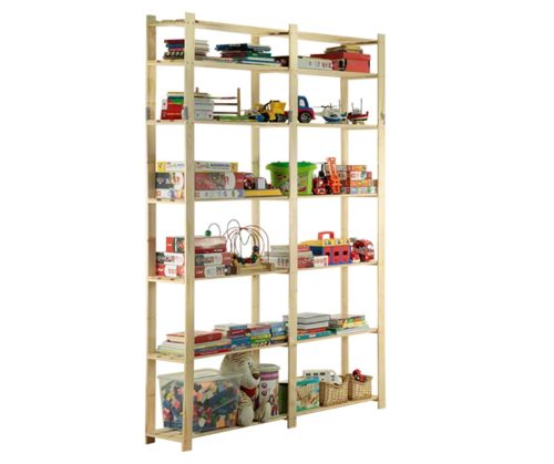  Holzspielzeug-Bücherregal 220X170X28 7St