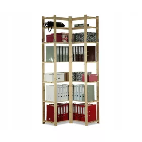    Wamar Lagerregal aus Holz, 220 x 80 x 38 cm, max. 40 kg pro Regal
