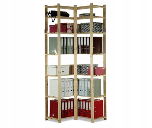  Wamar Lagerregal aus Holz, 220 x 80 x 38 cm, max. 40 kg pro Regal