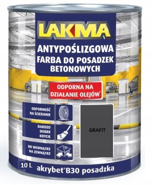 Lakma Acrylfarbe für Beton 10 l GRAPHIT matt