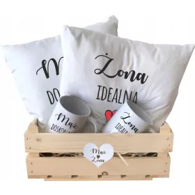  2x BECHERKISSEN-HOCHZEITS-GESCHENKBOX-SET