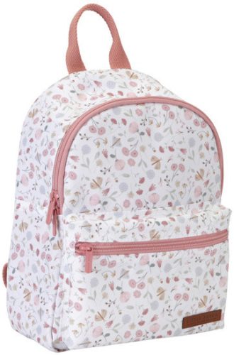  Einteiliger Little Dutch-Kindergartenrucksack für Mädchen, weiß, Rosatöne