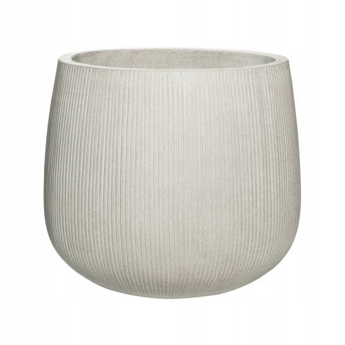  Töpfertöpfe 55 cm x 55 x 48,5 cm aus Glasfaser + Zement, Sand und gemahlenen Steintönen in Grau und Silber