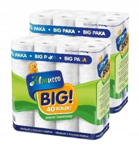 Klopapier Almusso unparfümiertes Toilettenpapier 40 Stk.