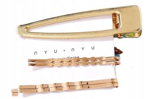  SET AUS KAPPE + DEKORATIVEN PIN-CLIPS, GOLD, 5 STÜCK