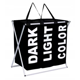  Gockowiak freistehender Wäschekorb 130l, schwarz