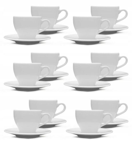 Tasse und Untertasse für Kaffee und Tee Lubiana Paula Porzellantasse, 200 ml