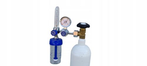 Medizinisches Sauerstoffset, 2-Liter-Flasche mit Reduzierstück
