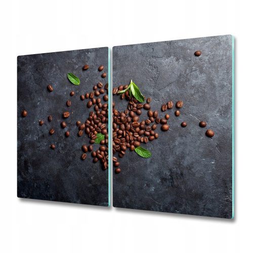 Schneidebretter Glasplatte Dekor Induktion Kaffeebohnen 2x30x52