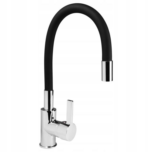Aqui RUB FLUX bodenstehender Küchenarmatur Schwarz, Silber
