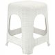  KÜCHENHOCKER HOCKER STUHL RATTAN WEISS 120kg
