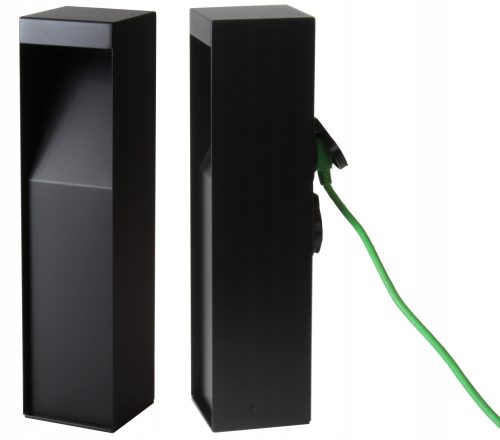  MCJ rechteckiger Lichtmast mit integrierter LED-Quelle, 40 cm, grau