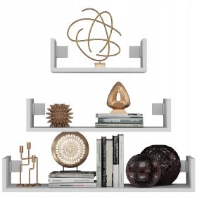  TopEshop laminiertes Brettregal 80 x 20 cm weiß