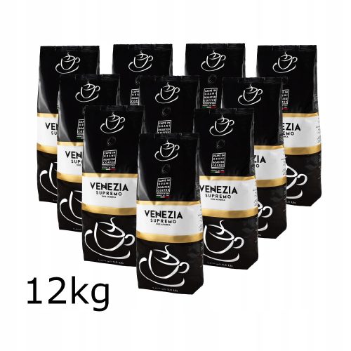  Venezia Supremo Kaffeebohnen 100 % italienischer Arabica, Set 12 kg