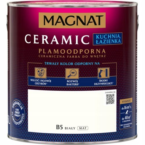Magnat Keramik-Wandfarbe 5 l reinweiß B5 matt