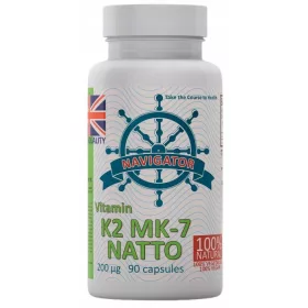   Navigator Vitamin K2 MK-7 200 mcg VEGE, 90 Kapseln für gesunde Knochen